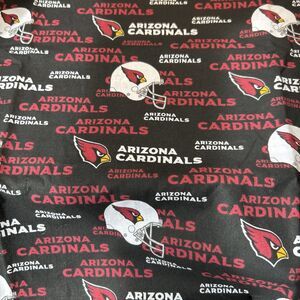 Vtg Cotton NFL Arizona Cardinals Football‎ Print Cotton Fabric 2 Yards-Official